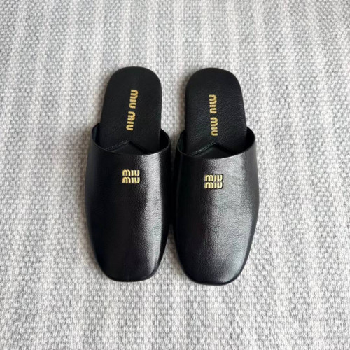 Женские шлёпанцы мюли MIU MIU