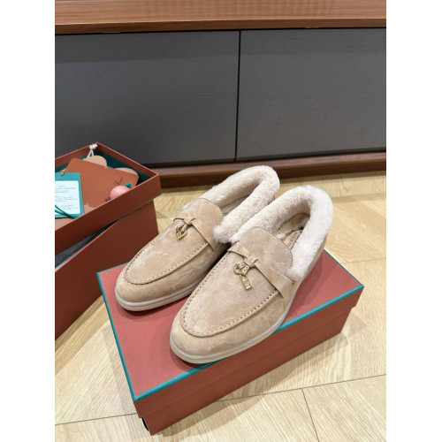 Лоферы с мехом Loro Piana 