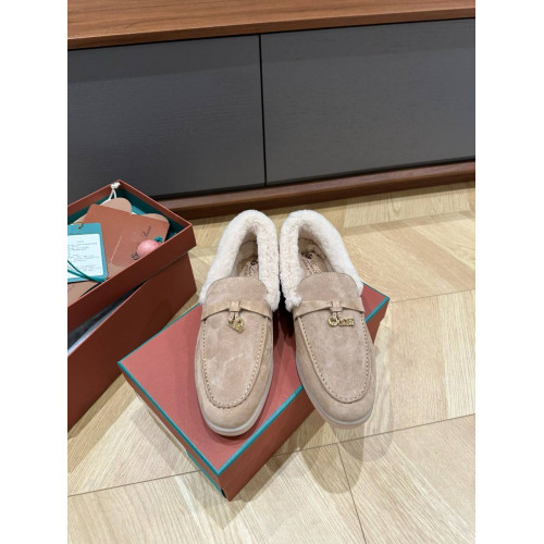 Лоферы с мехом Loro Piana 