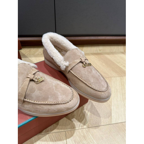 Лоферы с мехом Loro Piana 
