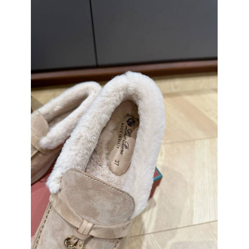 Лоферы с мехом Loro Piana 