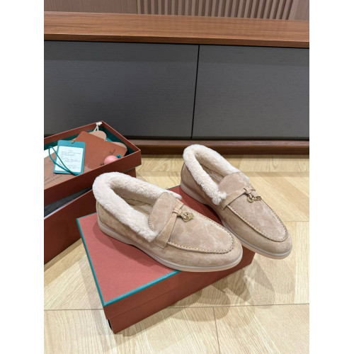 Лоферы с мехом Loro Piana 