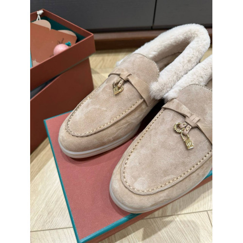 Лоферы с мехом Loro Piana 