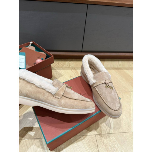Лоферы с мехом Loro Piana 