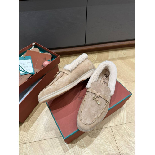 Лоферы с мехом Loro Piana 