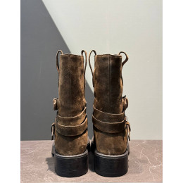 Замшевые сапоги ANN DEMEULEMEESTER 