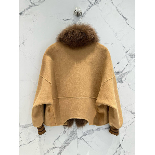 Пальто Fendi мех песца кашемир