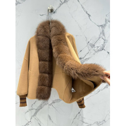 Пальто Fendi мех песца кашемир