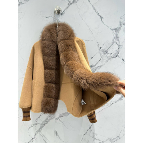 Пальто Fendi мех песца кашемир