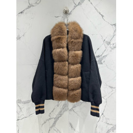 Пальто Fendi мех песца кашемир