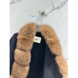 Пальто Fendi мех песца кашемир