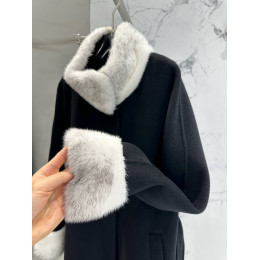 Пальто Max Mara мех норки кашемир