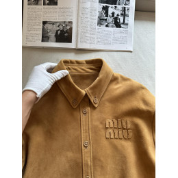 Замшевая куртка Miu Miu 