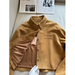 Замшевая куртка Miu Miu 