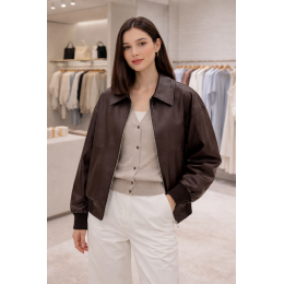 Кожаная женская куртка Celine 