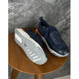 Кроссовки из замши Santoni