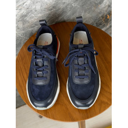 Кроссовки из замши Santoni