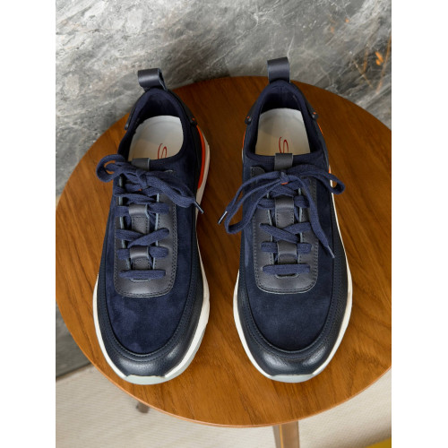 Кроссовки из замши Santoni