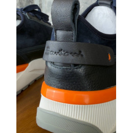 Кроссовки из замши Santoni