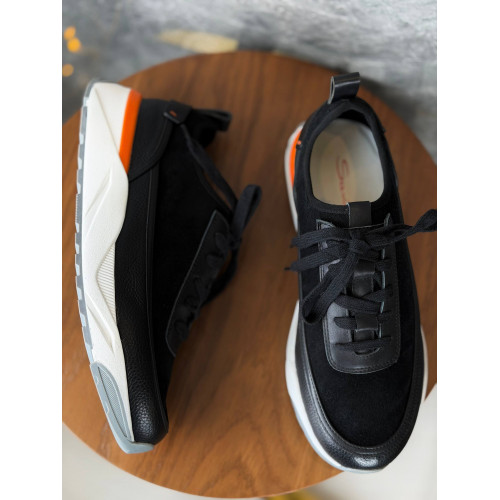 Кроссовки из замши Santoni