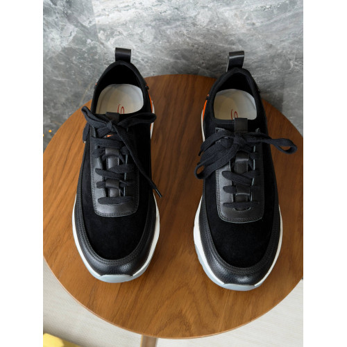Кроссовки из замши Santoni
