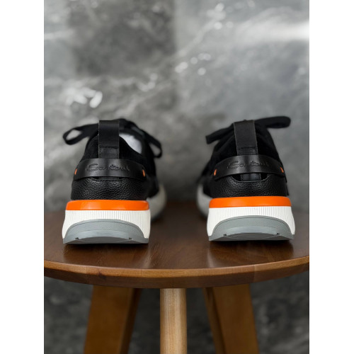 Кроссовки из замши Santoni