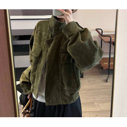 Куртка из козьей замши Saint Laurent