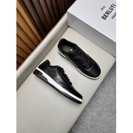 Мужские кроссовки из воловьей кожи Berluti Playtime Scritto