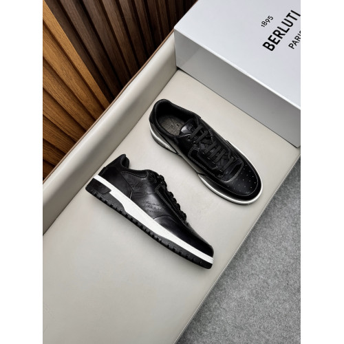 Мужские кроссовки из воловьей кожи Berluti Playtime Scritto