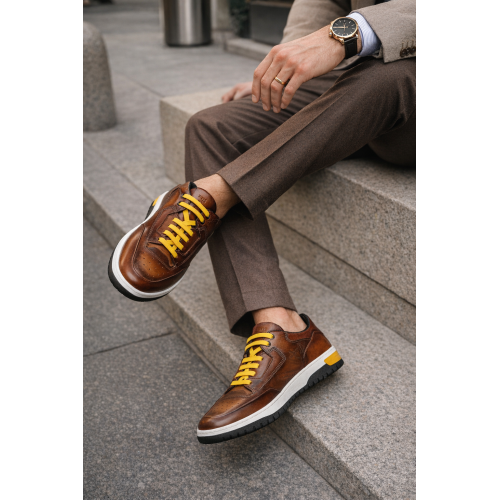 Мужские кроссовки из воловьей кожи Berluti Playtime Scritto