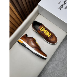 Мужские кроссовки из воловьей кожи Berluti Playtime Scritto