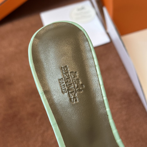 Босоножки Hermes  Oasis кожа крокодила