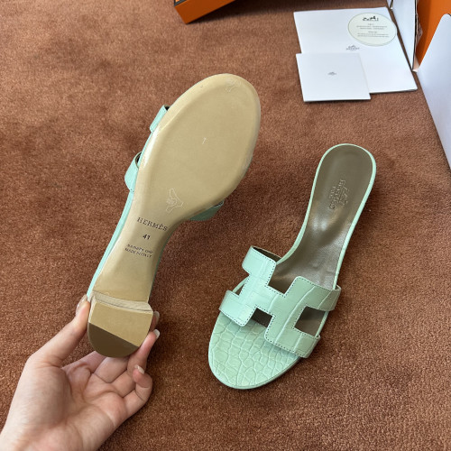 Босоножки Hermes  Oasis кожа крокодила
