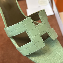 Босоножки Hermes  Oasis кожа крокодила