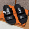 Шлепанцы Hermes Jackson кожа крокодила 