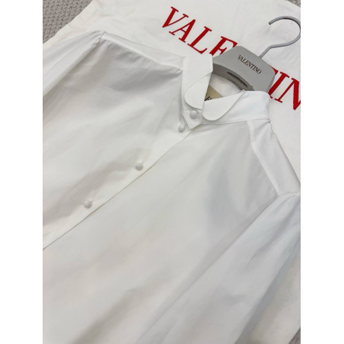 Белая блуза с объёмными рукавами Valentino 
