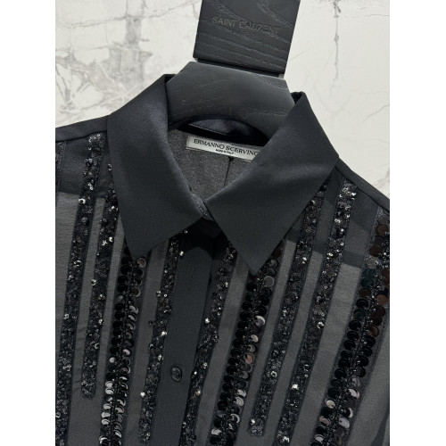 Рубашка с кисточками из бисера Ermanno Scervino