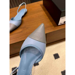 Балетки Chanel голубого цвета