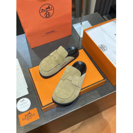 Мюли Hermes бежевого цвета
