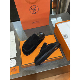 Мюли Hermes черного цвета