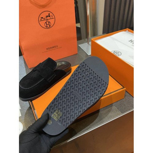 Мюли Hermes черного цвета
