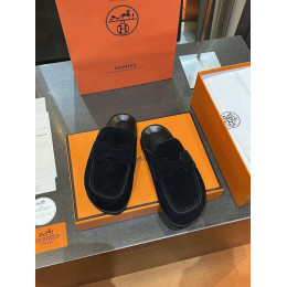 Мюли Hermes черного цвета