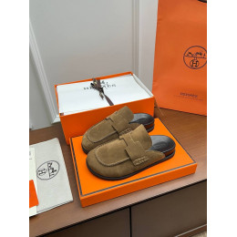 Мюли Hermes оранжевого цвета