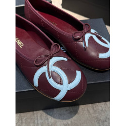 Балетки Chanel бордового цвета