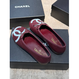 Балетки Chanel бордового цвета