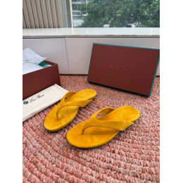 Шлепанцы Loro Piana желтого цвета