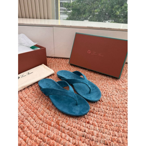 Шлепанцы Loro Piana голубого цвета