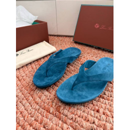Шлепанцы Loro Piana голубого цвета