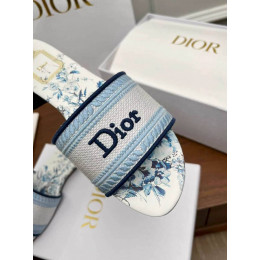 Шлепанцы Dior голубого цвета