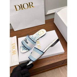 Шлепанцы Dior голубого цвета
